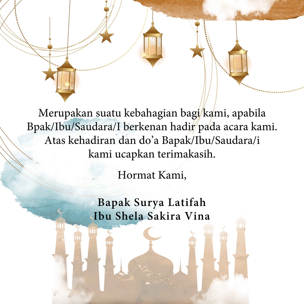 RB Video Undangan Khitanan / Walimatul Khitan / Walimatul Khitanan / Invitation Center Kode Q2
