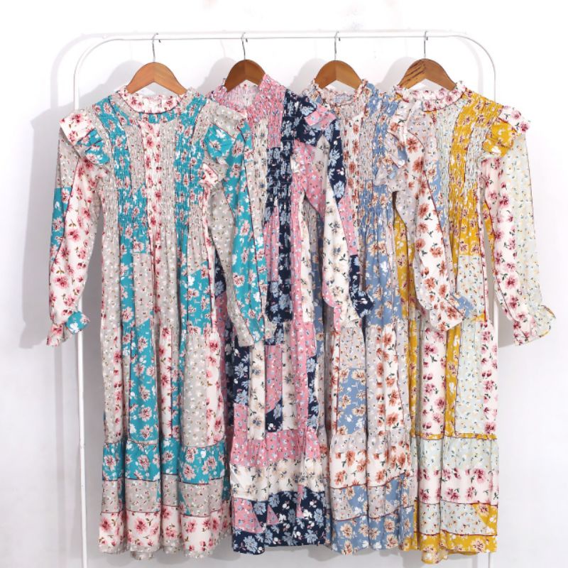 LONG TUNIK ANDIN SMOKE KEMBANG FALISHA