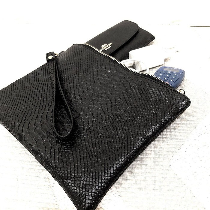COXce Tas wanita cewek import murah selempang slingbag CROCO CLUTCH - Hitam