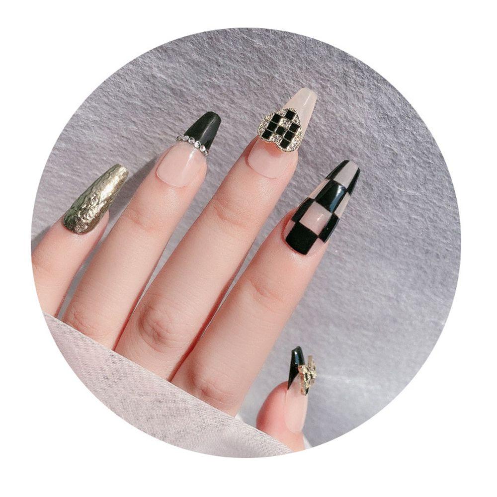 Mxbeauty Nail Art Berlian Imitasi Mewah Zirkon Cinta Hati Motif Leopard Gaya Jepang Busur Simpul DIY Hiasan Kuku