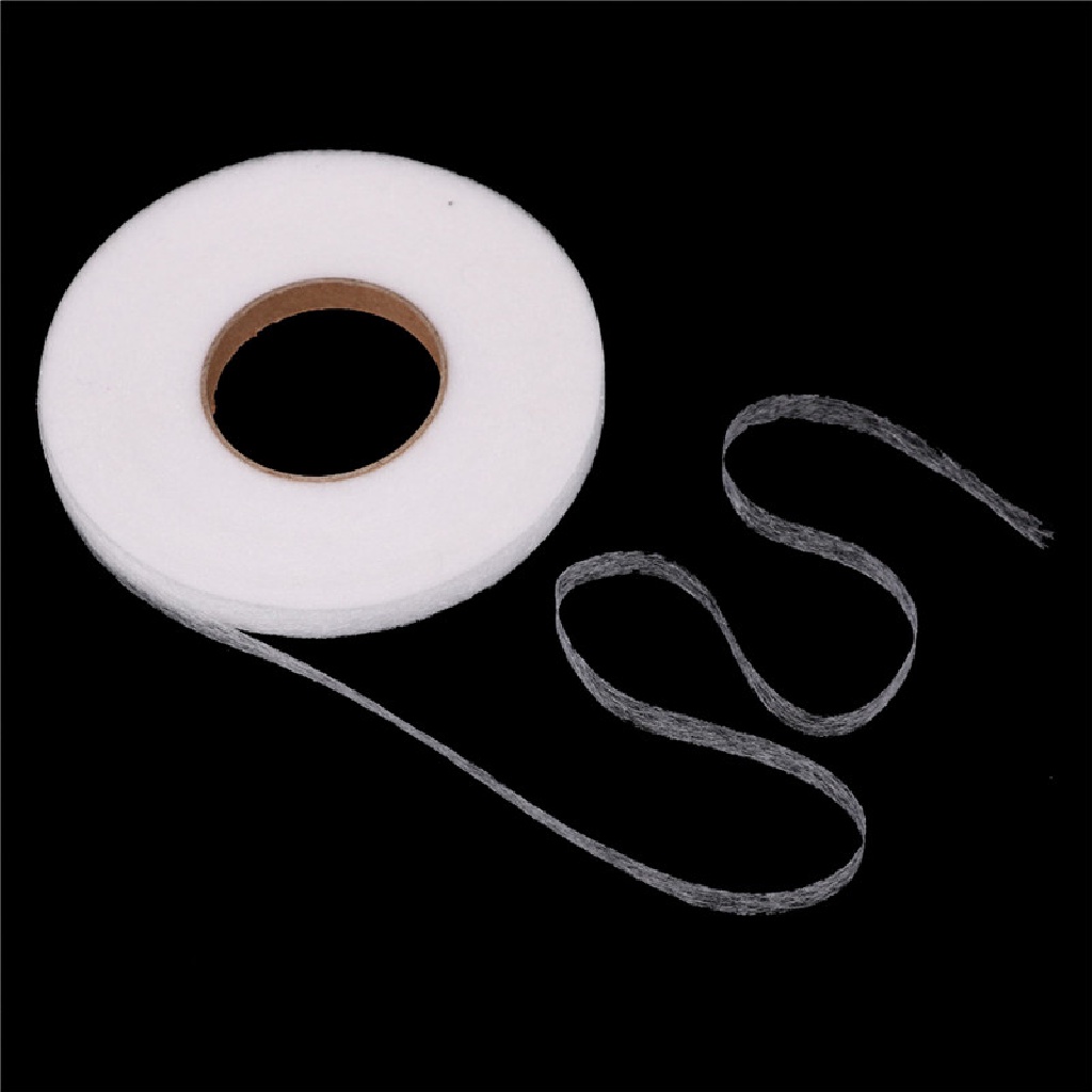 Adawnshbhyu 70yard Putih Dua Sisi Fusible Jahit Kain Buckram Lem Tape DIY Cloth ID