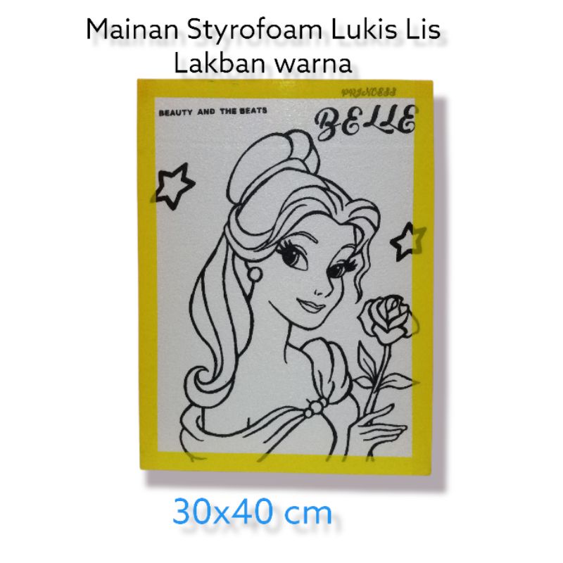 100 Lembar Styrofoam Lukis List Lakban Warna