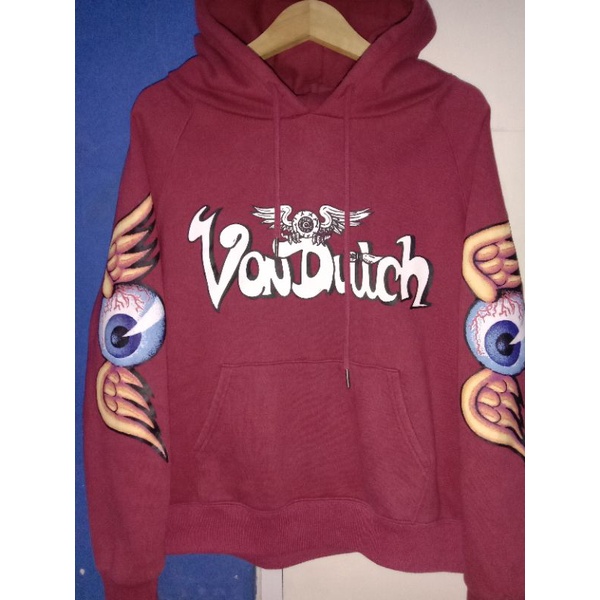 hoodie vondutch merah maroon