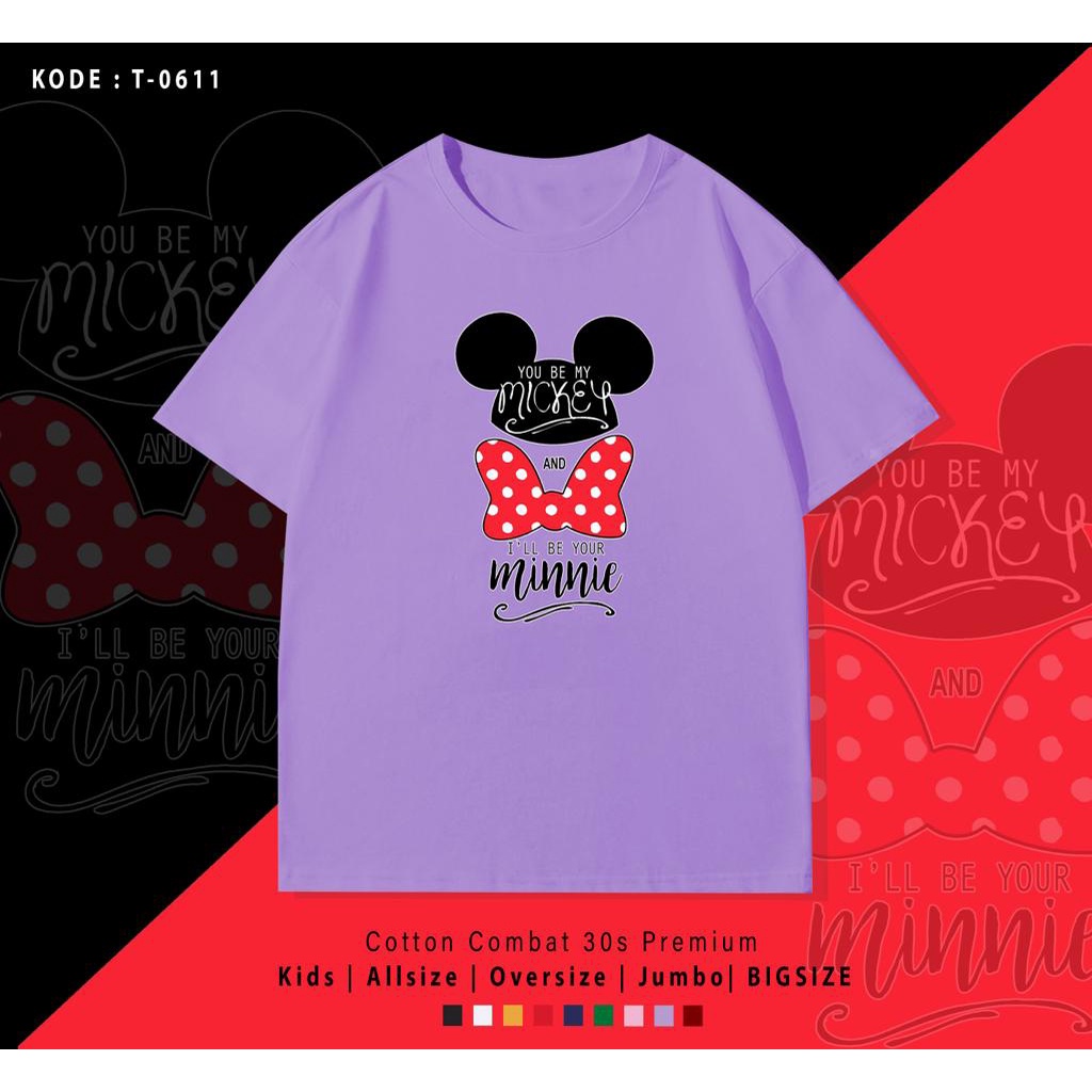 KAOS KARAKTER MINNIE MOUSE LUCU / KAOS WANITA LUCU / KAOS OVER SIZE / KAOS SANTAI / UK M-XL / KAOS LENGAN PENDEK