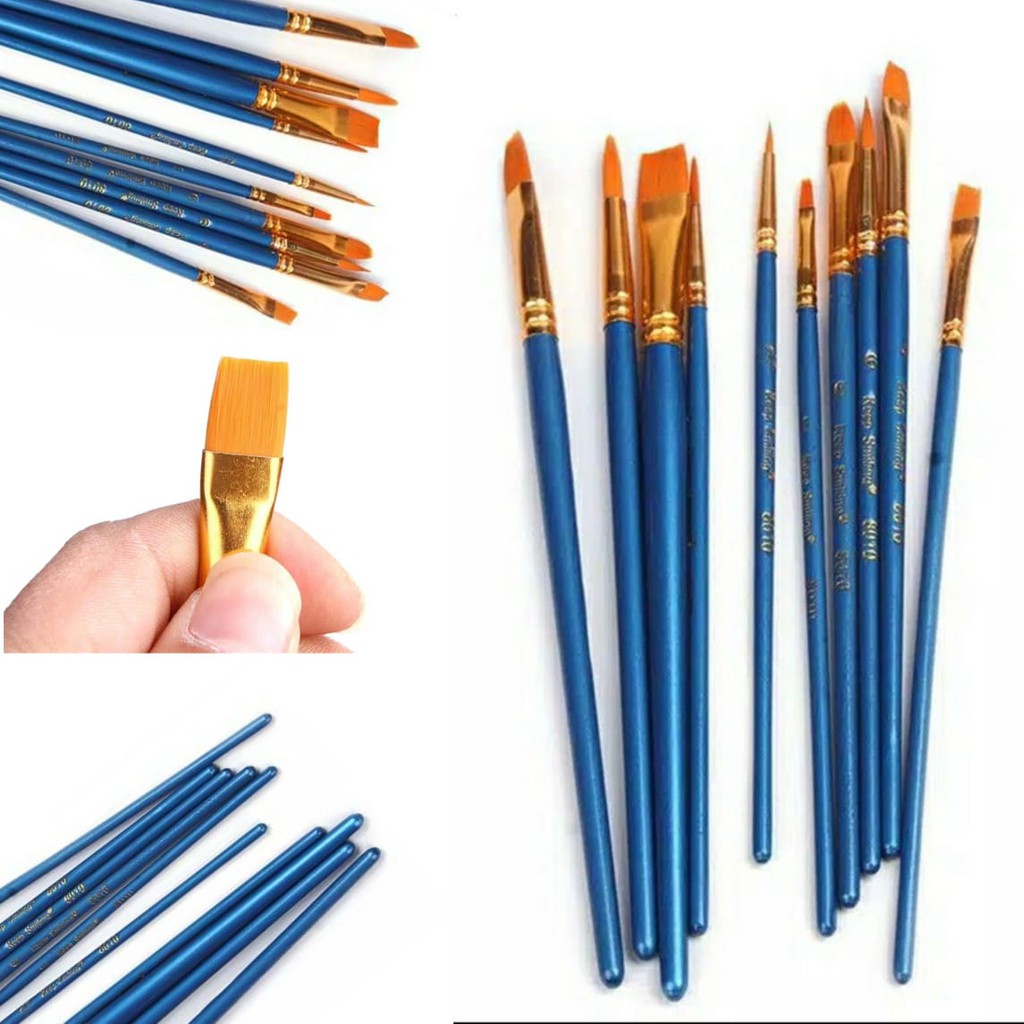 

10pcs Paint Brush Set Watercolor Oil Face Body Painting