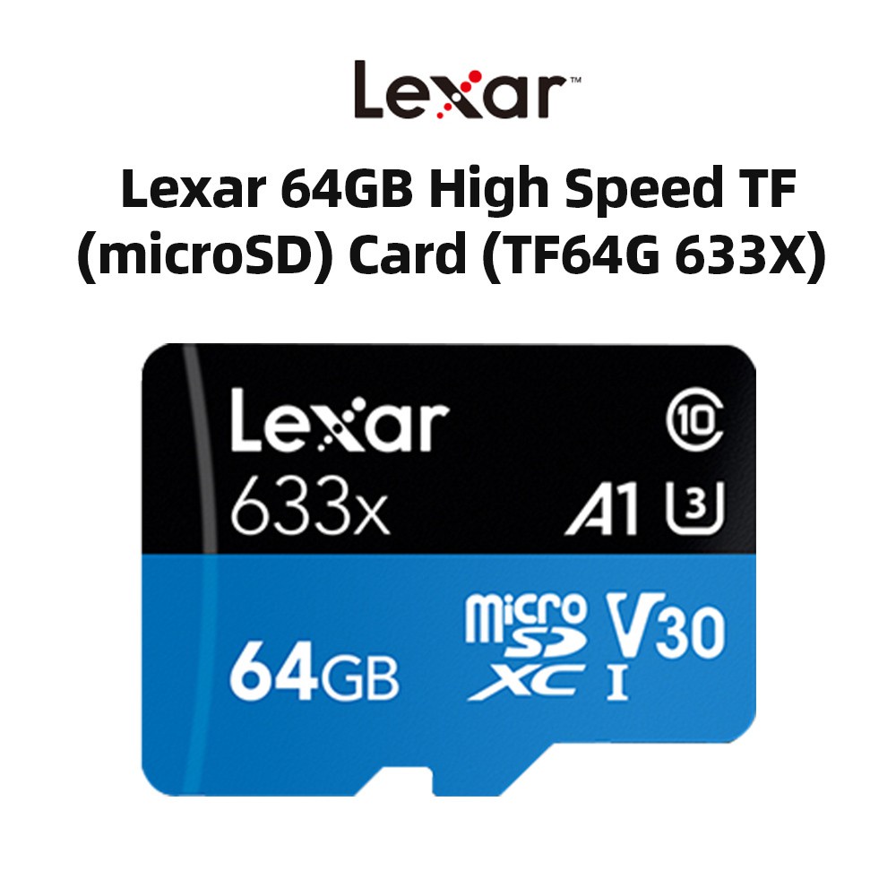 Lexar 64GB 128GB High Speed TF(microSD) Card（TF64G 633X）（TF128G 633X）