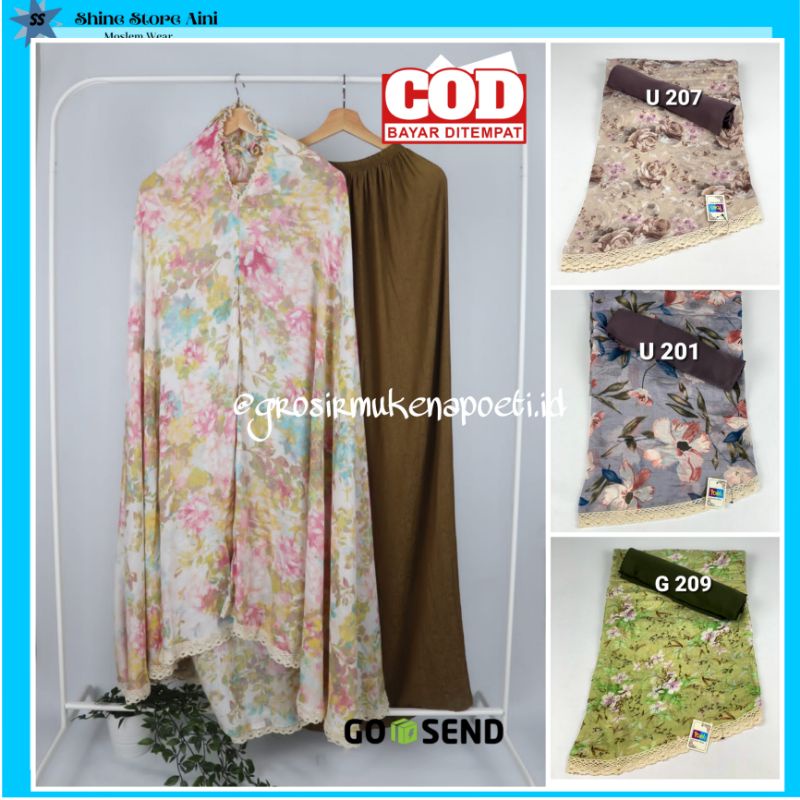 Mukena poeti bahan silky premium sutra lokal mukenah poety poeh dewasa murah travel polos motif kado