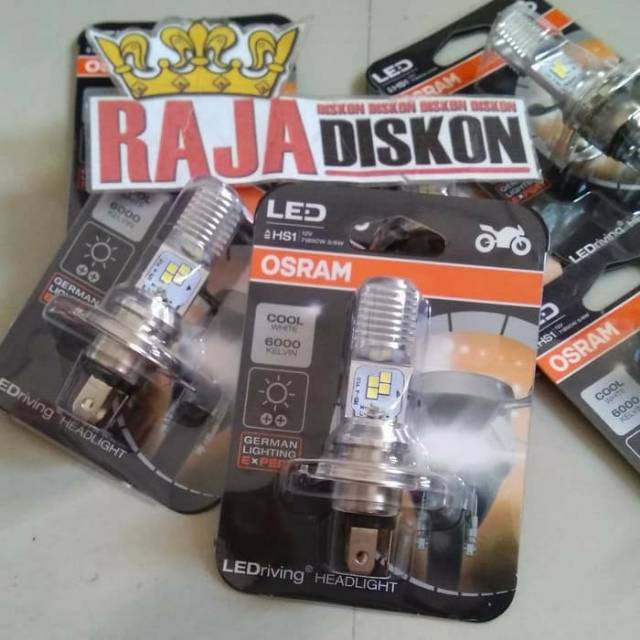 HS1 Osram Headlamp LED Lampu Bohlam Motor Mobil H4