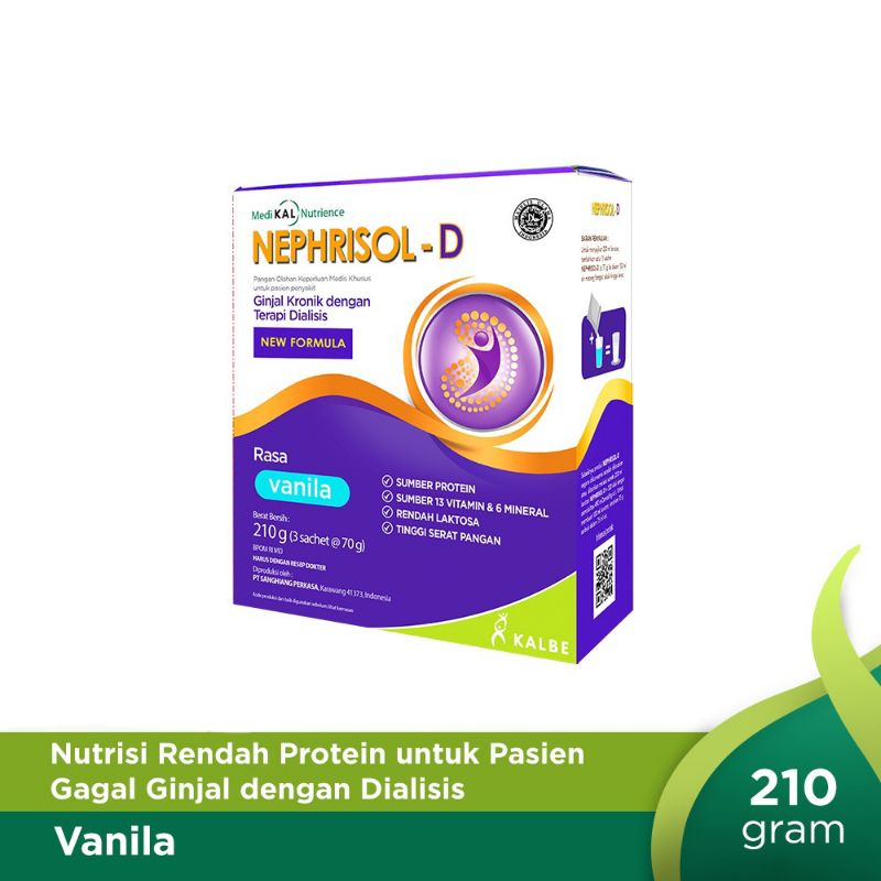 

NEPHRISOL-D VANILA 210 G SUSU KHUSUS PASIEN GINJAL DIALISIS