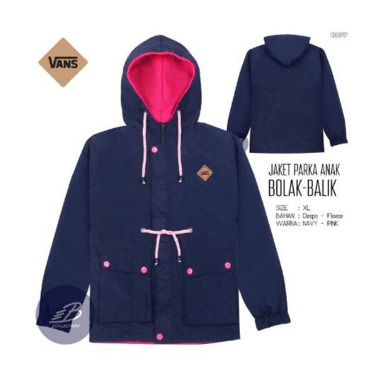 Jaket Anak Cewek Girl Branded Import Hodie J49D2 Pipo 58406 Size 7731JK Parka Bolak-Balik Parasut