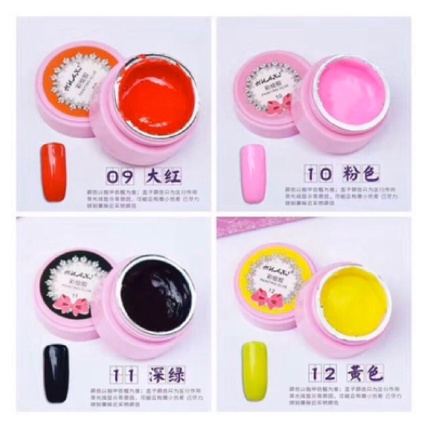 HUAXI painting gel 12 warna RECOMMENDED nailart gel untuk painting liner gel glue