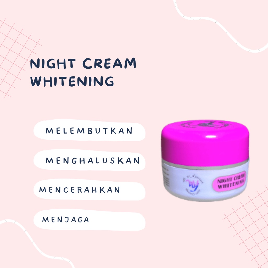 Night Cream Glowing Bpom Dr. Widyarini Night Cream Whitening Krim Malam Pemutih Wajah Ampuh Untuk Kulit Normal BONUS Hand Sanitizer &amp; FREE Packing Bubble Wrap