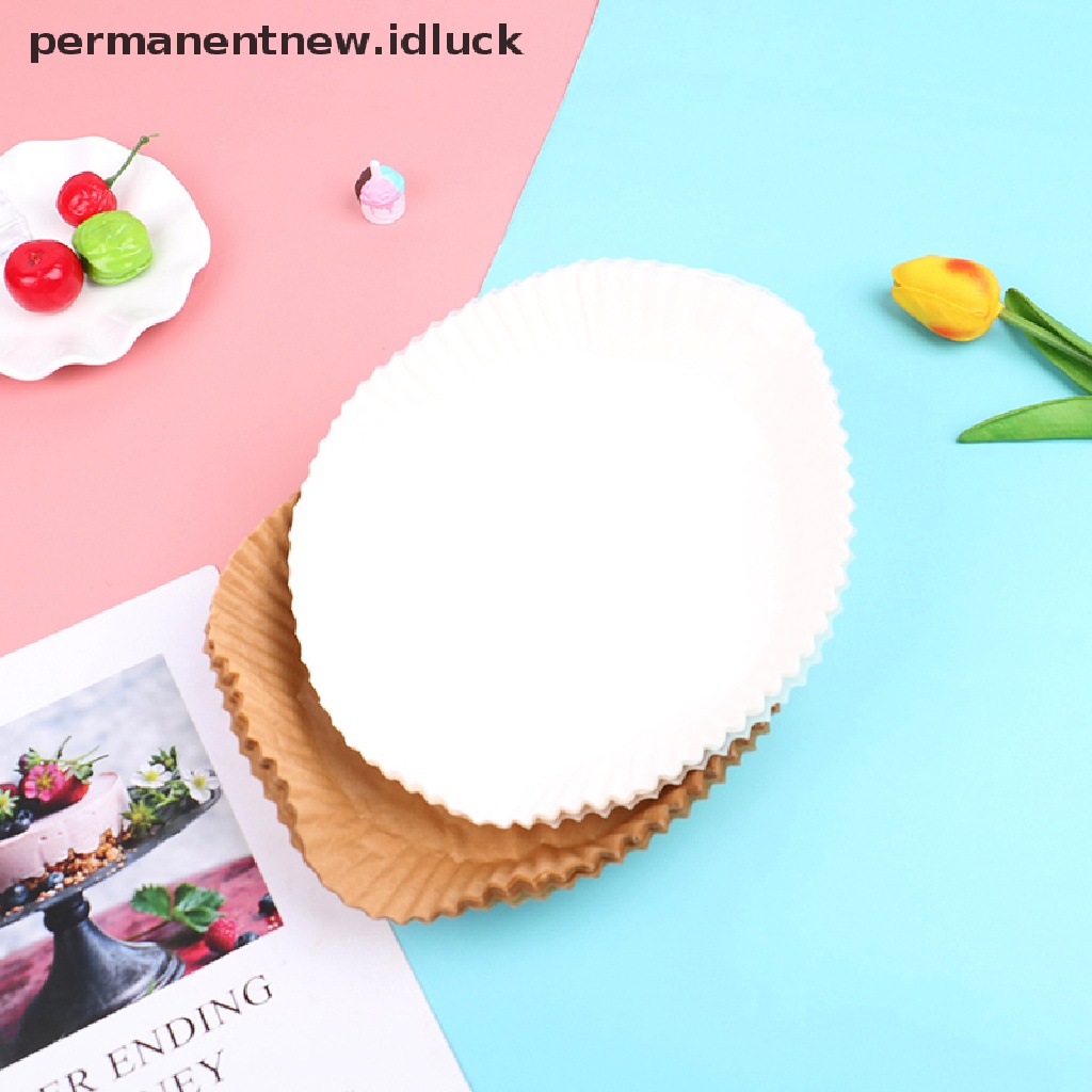 25 Pcs Kertas Alas Baking Air Fryer Sekali Pakai Anti Lengket Bentuk Bulat