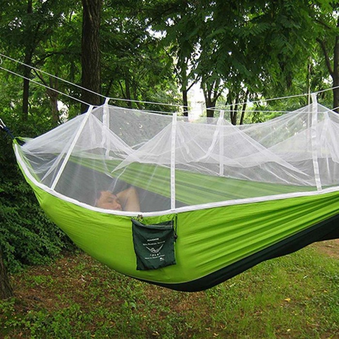 Hammock Parasut dengan Net Anti Nyamuk