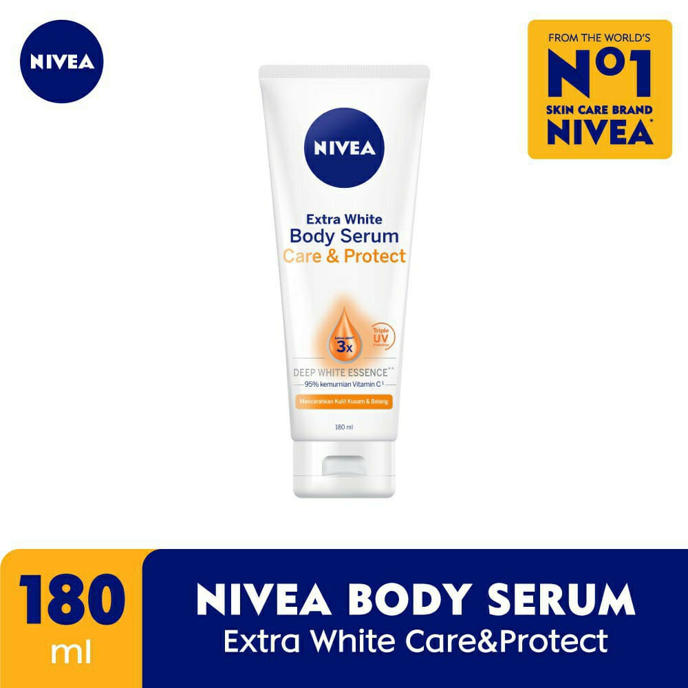 NIVEA body lotion nivea Extra White body serum care and protect spf 15 180 ml handbody nivea body se