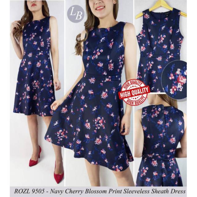 Roz ali dress. Sz L. Bahan scuba tebal.