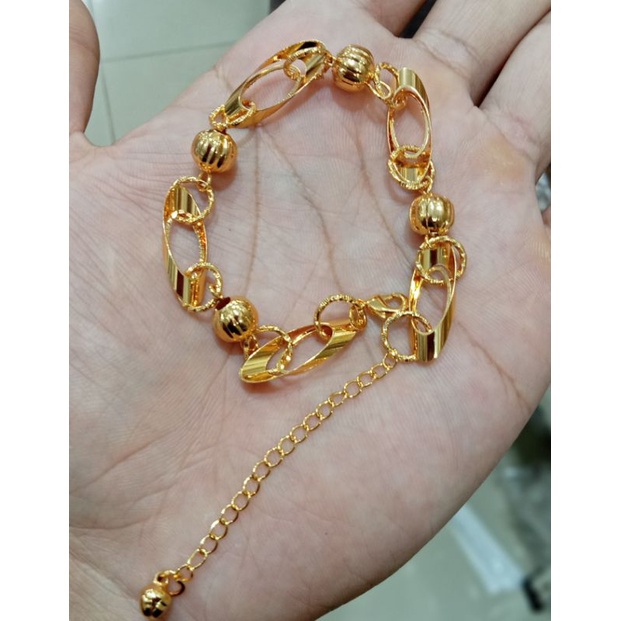 .Gelang tangan wanita xuping berlapis emas uk18cm.