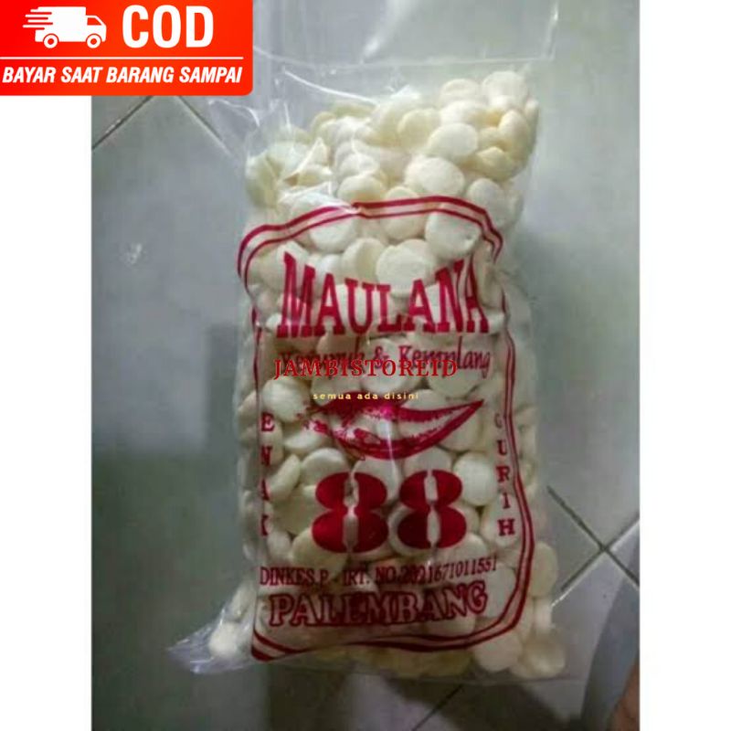 

(JAMBISTOREID) JAMBI LANGSUNG KIRIM Kerupuk Kemplang Maulana 88 Asli Krupuk Bulat Kecil Cincin Banyak Berat Oleh-Oleh Khas Palembang dikirim dari Jambi