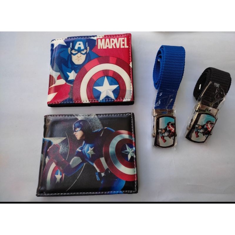 Beli 1 Gratis 1 Dompet Anak Karakter Captain Amerika Dan Gesper Anak Kapten America