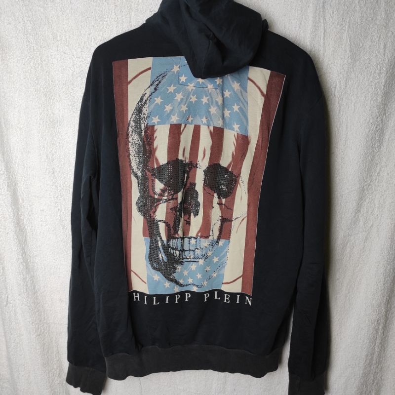 zipper hoodie PHILIPP PLEIN bekas second