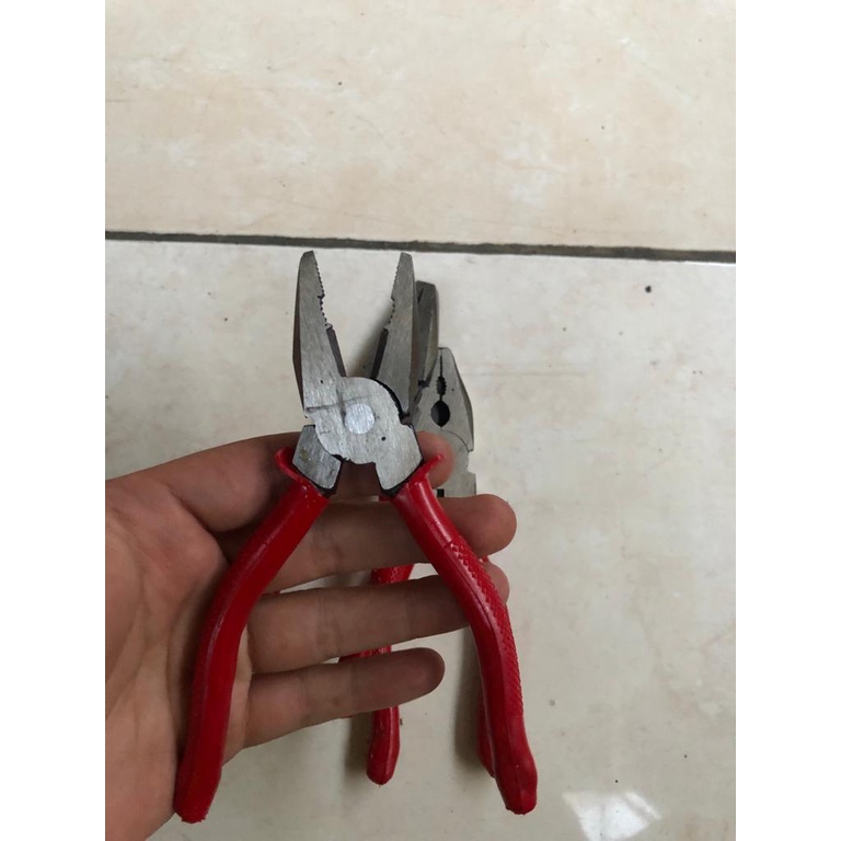 Tang jepit Kombinasi 6 Inch dan 7 inch Pliers Tang bahan baja gagang karet
