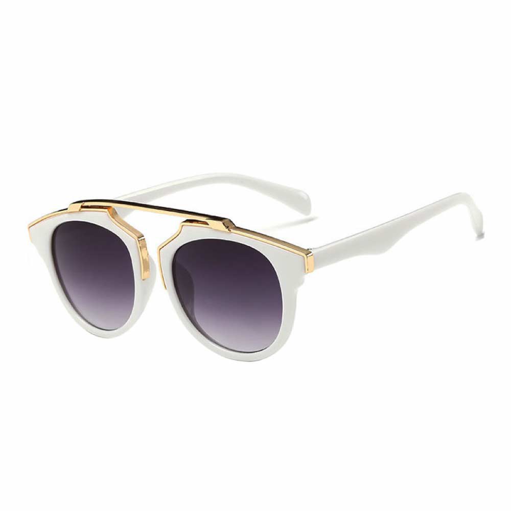 Anti UV Sunglasses [ White Purple ] - Kacamata Pria &amp; Wanita - SF