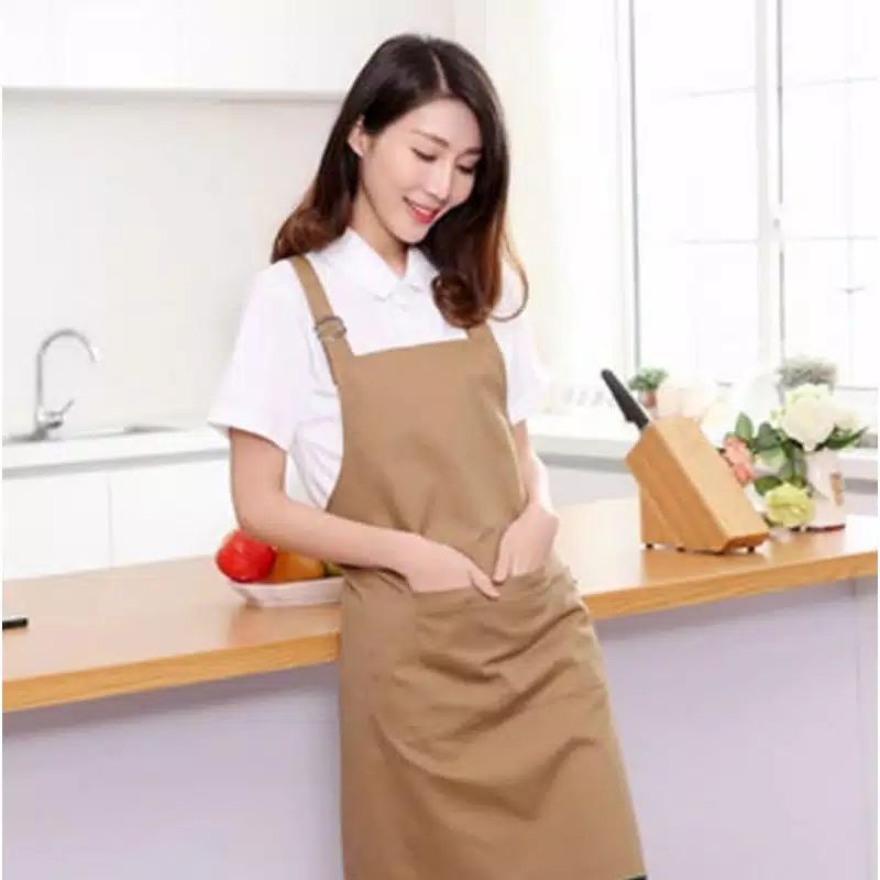 Apron Waterproof Celemek Masak Dapur Pria Wanita  Chef Pelayan Cafe