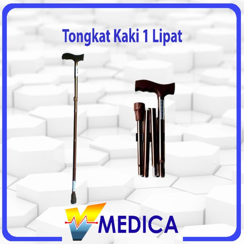 Tongkat Kaki 1 Lurus Lipat / Tongkat Lipat kaki 1 / Tongkat Manula