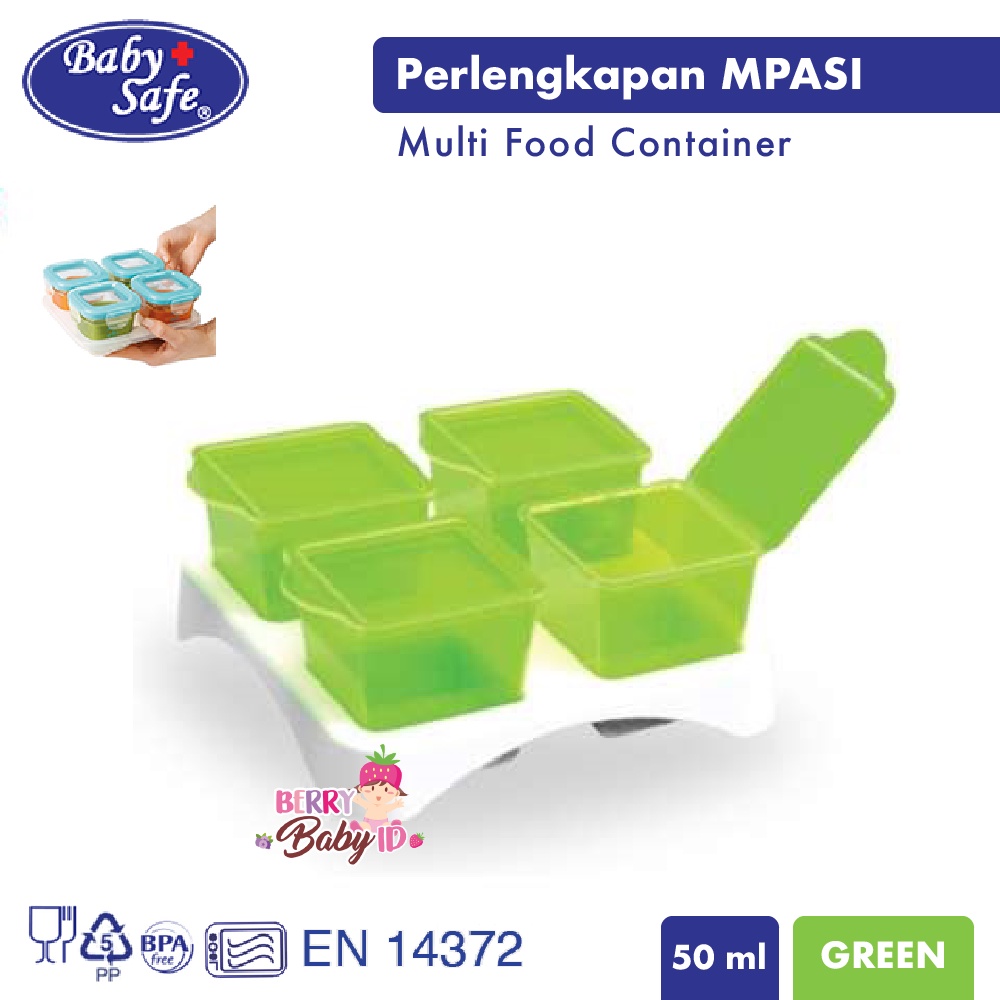 Baby Safe Multi Food Container Wadah Kontainer Tempat Penyimpanan Makanan MPASI Bayi BBS029 Berry Mart