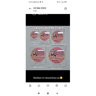 

stiker chromo ukuran A3+
