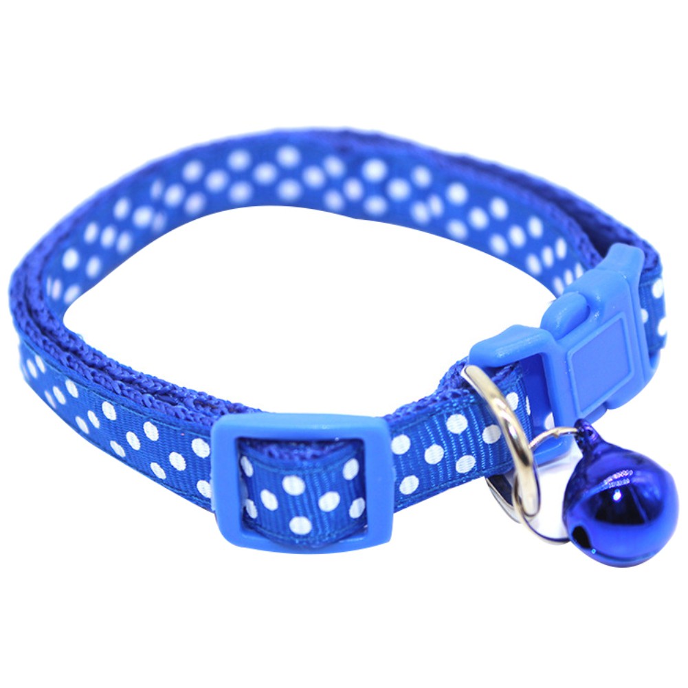 Kalung Leher Anjing / Kucing Adjustable Motif Polkadot