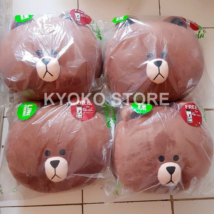 BONEKA BANTAL LINE BROWN CUSHION OFFICIAL LINE FRIENDS