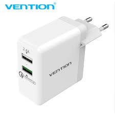 Vention QC02 Dual USB Port Qualcomm Quick Charge 3.0 Wall Charger