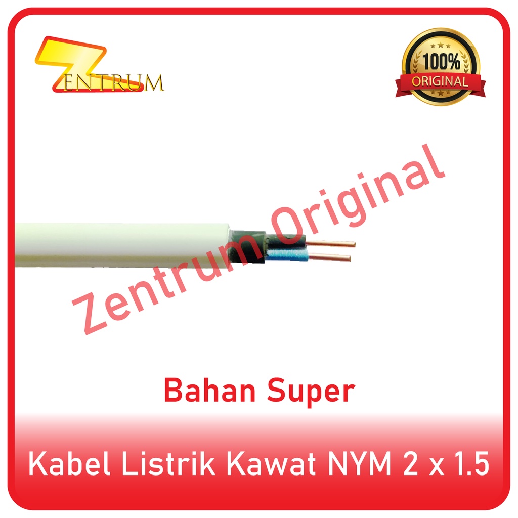 Kabel Listrik Kawat NYM SUPER 2 x 1.5 (30 Meter)