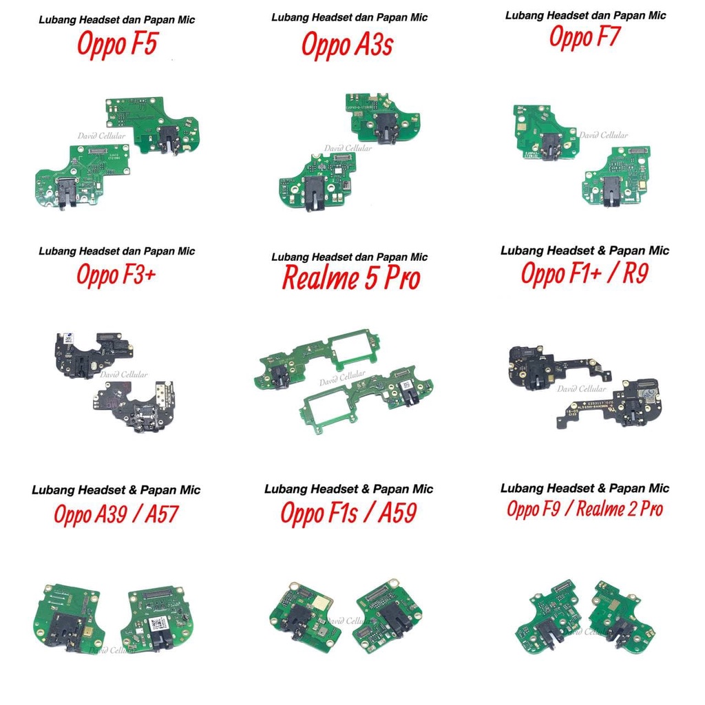 PAPAN HANDSFREE OPPO F1S F1+ F3+ F5 F7 F9 A3S A39 A57 A59 R9 REALME 2 5 PRO - LUBANG HEADSET OPPO PA