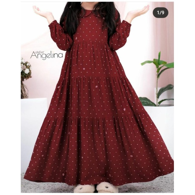 Little Polkadot Maroon Atelier Angelina Paris