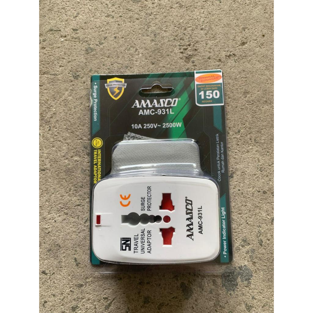 AMASCO TRAVEL UNIVERSAL ADAPTOR AMC-931L COLOKAN SERBAGUNA