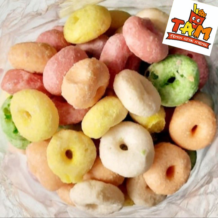 

Kue Donat Warna Manis Kering 200 Gram - Tam Snack