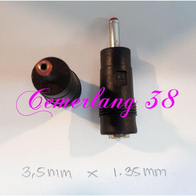 3,5mm * 1,35mm Over Connector Jack DC Sambungan 5.5 mm x 2.5 mm Female to Male 3.5 mm x 1.35 mm