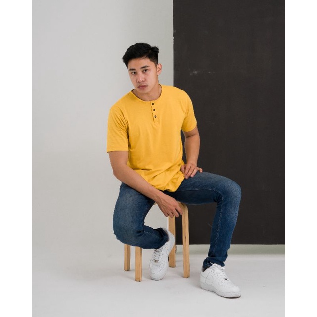 MANLY Kaos Polos Kancing / Kaos Polos Henley / Kaos Polos Hanley / Kaos Polos-8
