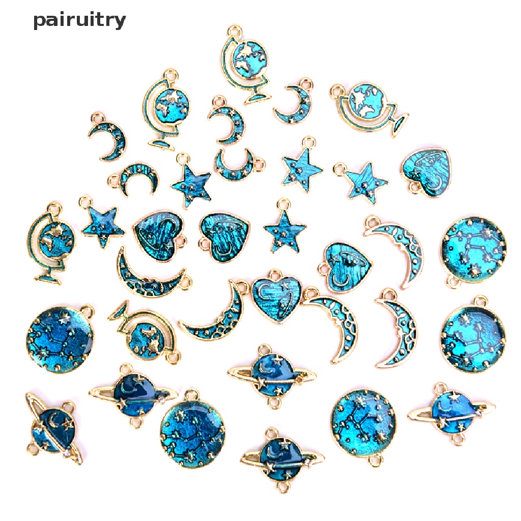 Prt 10Pcs / Set Liontin Enamel Alloy Seri Universe Charms Untuk Kerajinan Tangan DIY PRT