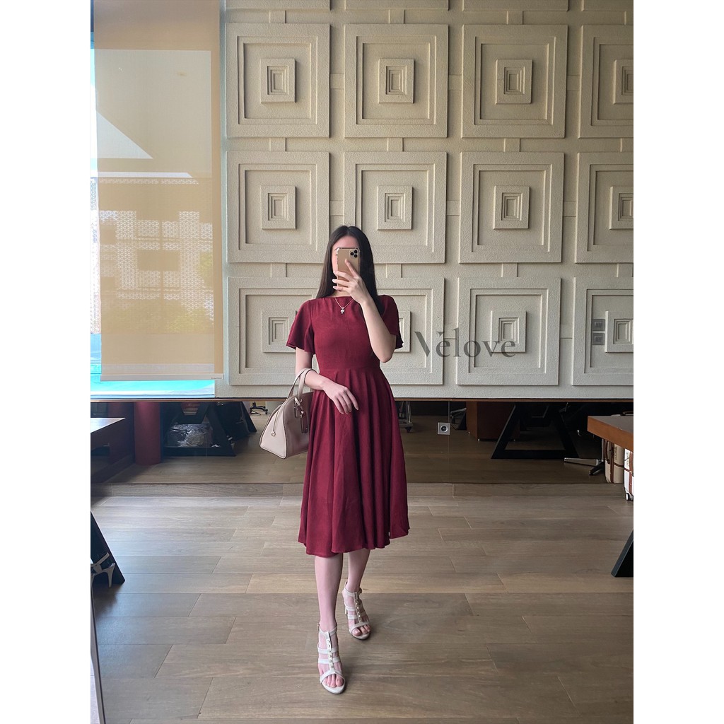 VELOVE - V144 Maryland Midi Dress - 5 Color &amp; 2 SIZE