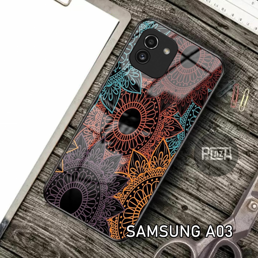 Softcase Glass Kaca [K55] SAMSUNG A03 Terbaru Casing Handphone-Pelindung Handphone