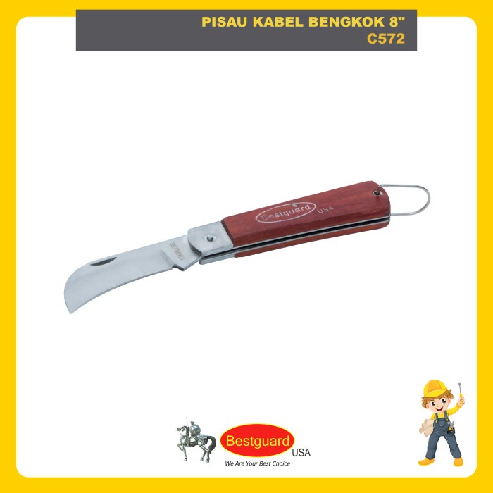 BESTGUARD PISAU KABEL BENGKOK 8"