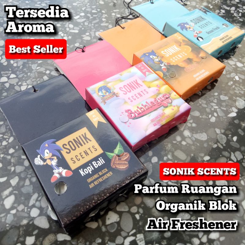 Parfum Mobil &amp; Ruangan Sonik Scents Organik Blok Paling Aman Harga Grosir