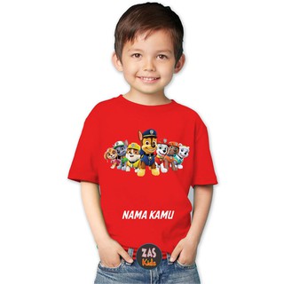  Kaos Anak Paw Patrol  Free Cetak Nama atau Tulisan Shopee 