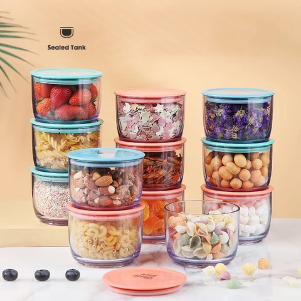 Food jar tahan panas hingga 100 derajat 1 set isi 3 pcs/Toples makanan bayi dll/Toples kaca anti panas 1 set isi 3 pcs