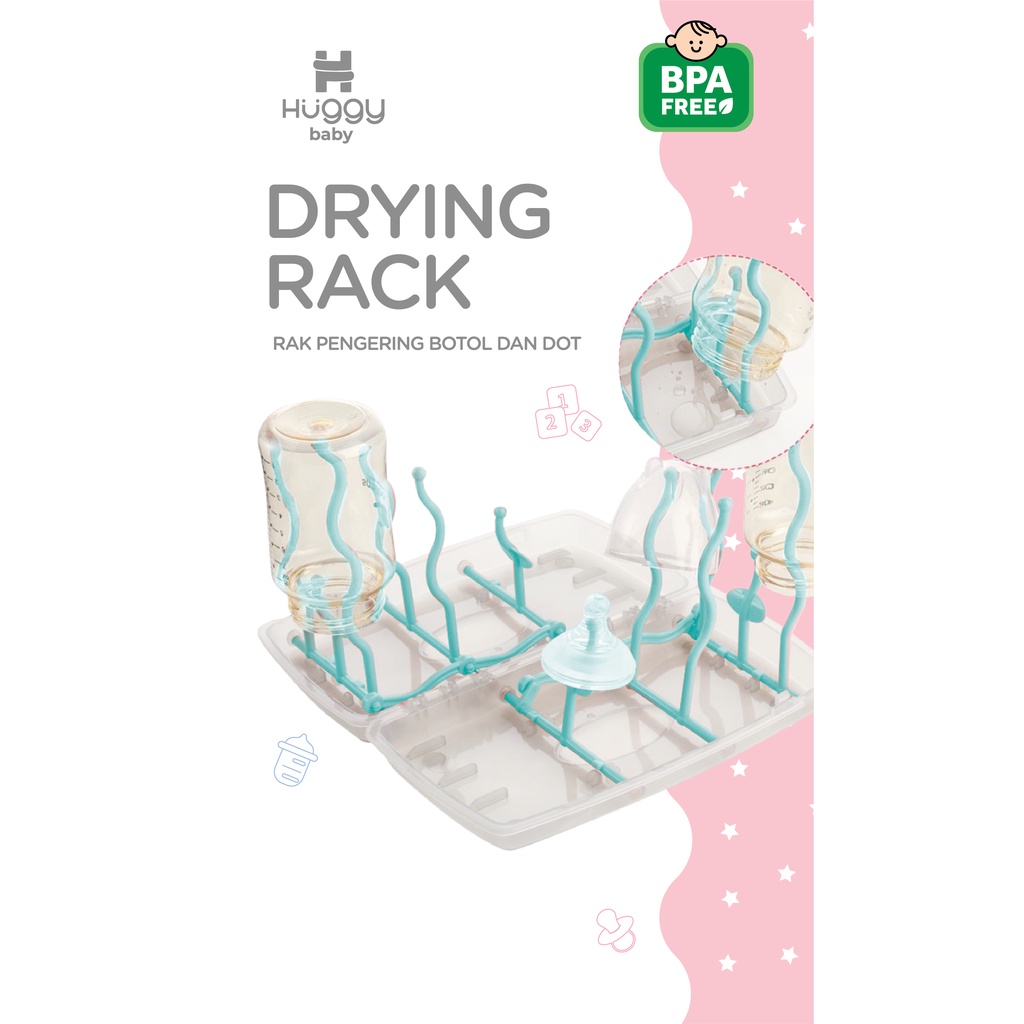 Huggy Baby DR001 Portable Drying Rack | Rak Pengering Botol