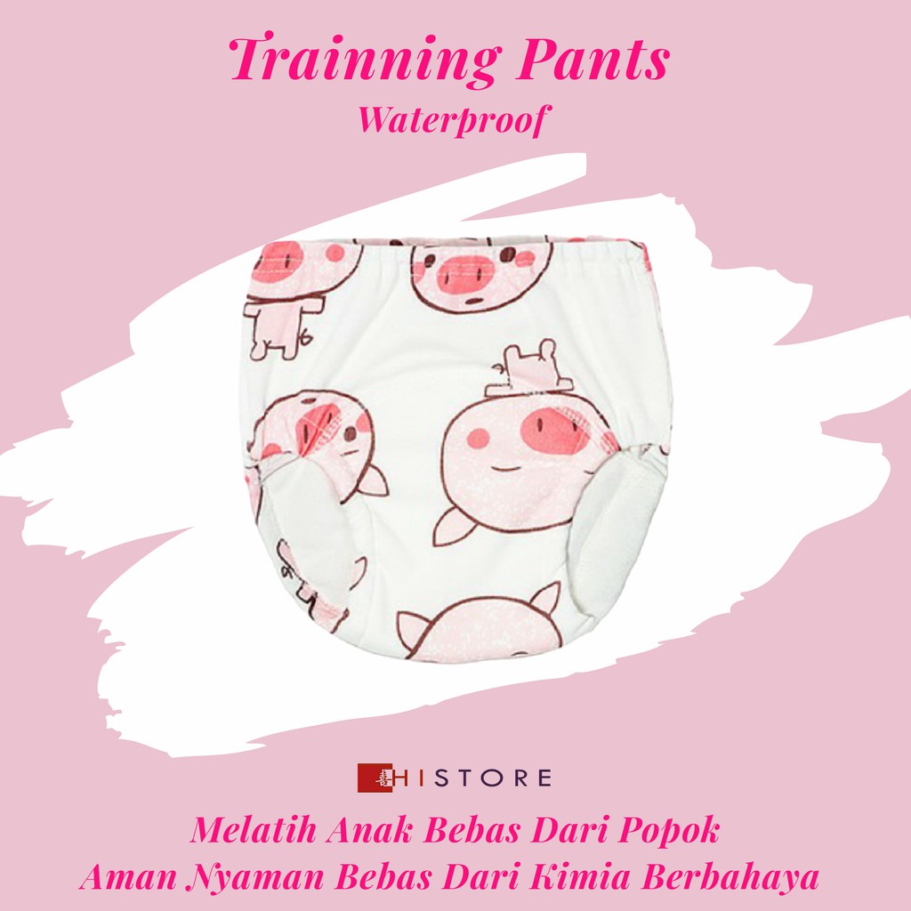 TRAINNING PANTS DOUBLE SIDES TPU WATERPROOF BAHAN PREMIUM