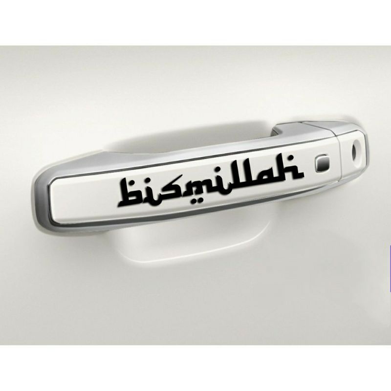Sticker bismillah sticker mobil bismillah handle mobil .